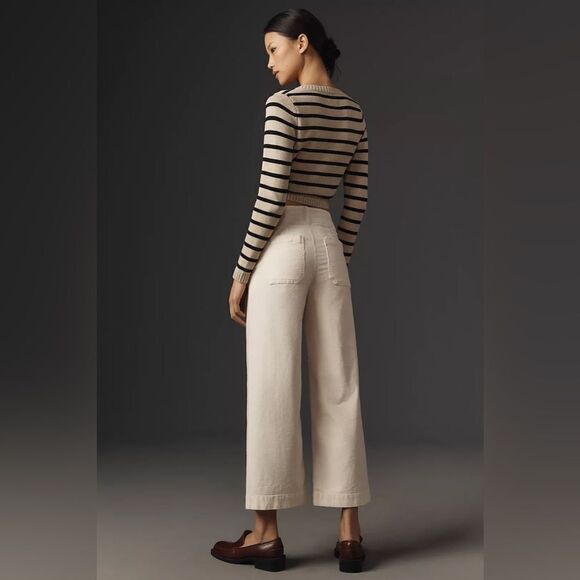 Anthropologie NWT Colette Cropped Wide-Leg corduroy size 23 - Picture 2 of 8